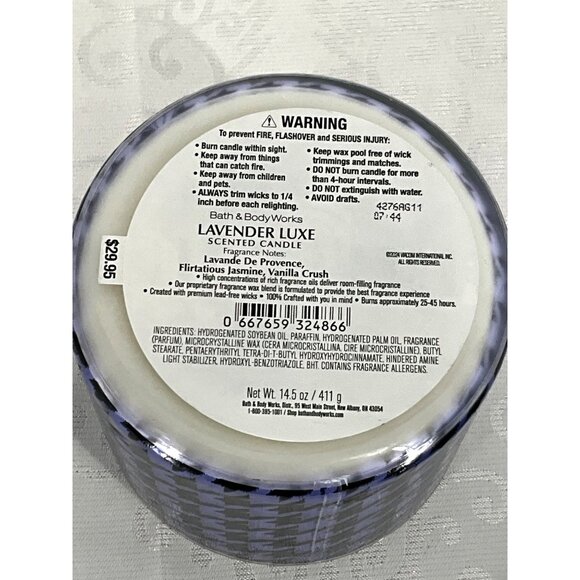 Emily In Paris Lavender Luxe 3-Wick Candle By Bath & Body Works 14.5 Oz - Picture 4 of 4